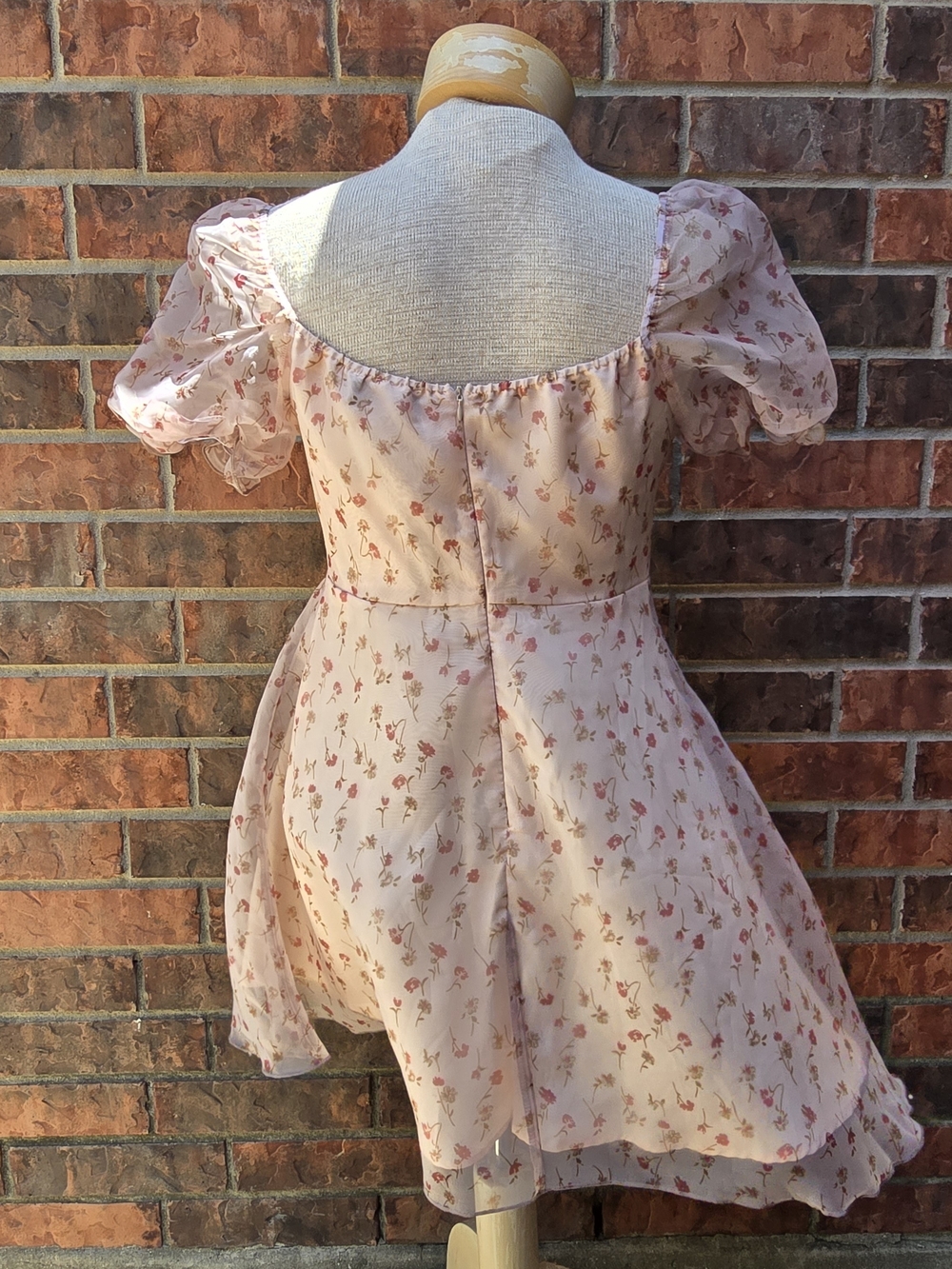 Cider Romantic Gestures Puff Sleeve Mini Dress S Fairy Whimsical Dainty - Picture 4 of 10